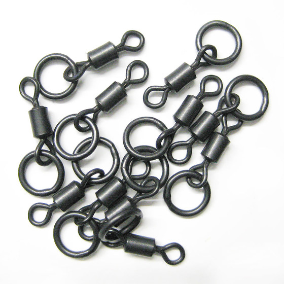 Mini Flexi Ring Swivel Gr. 11 - 12 Stück - Matt Black