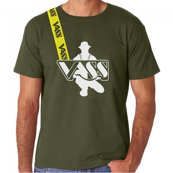 VASS - T-Shirts "Hosenträger" Oliv L