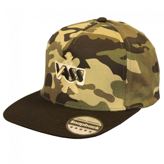 VASS Snapback Cap Green Camo / Black Peak
